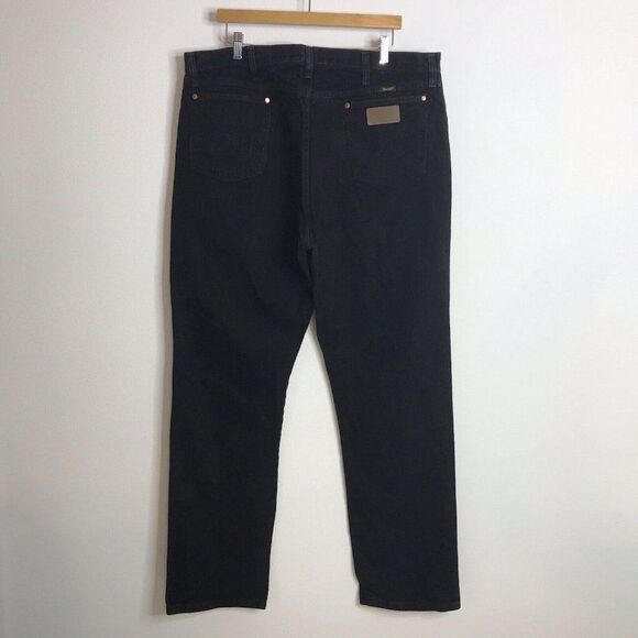 Wrangler Mens Black Denim Jeans Style 13MWZWK Marked 40/34 (39/33.5) - Picture 5 of 12